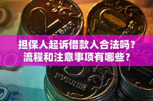济南担保人起诉借款人合法吗？流程和注意事项有哪些？