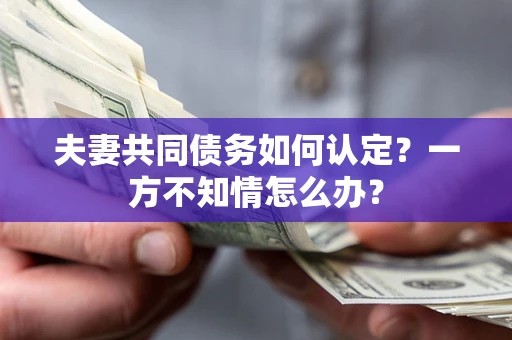 济南夫妻共同债务如何认定？一方不知情怎么办？
