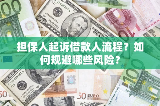 济南担保人起诉借款人流程？如何规避哪些风险？