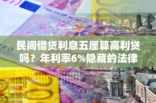 济南民间借贷利息五厘算高利贷吗？年利率6%隐藏的法律风险全解析