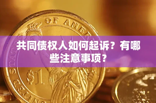 济南共同债权人如何起诉？有哪些注意事项？